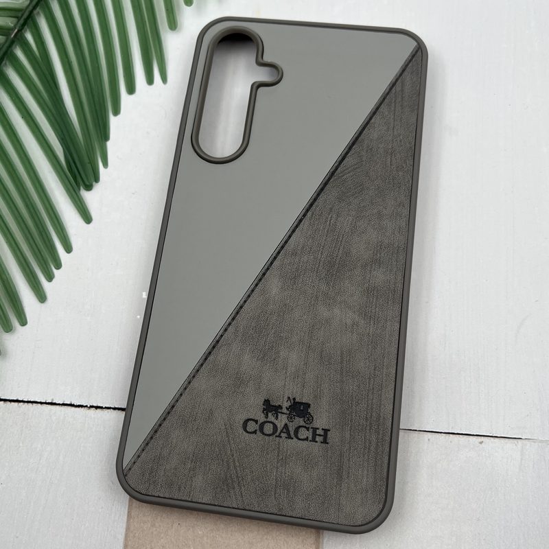 قاب گوشی Galaxy A35 سامسونگ چرم Coach کلاسیک طرح دوخت خاکستری کد 63698 - Image 2