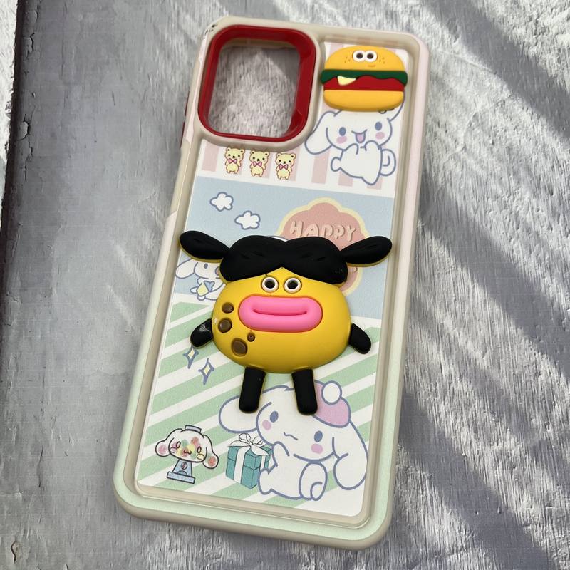 قاب گوشی Galaxy A12 / Galaxy M12 سامسونگ سیلیکونی Cute Case برجسته عروسکی برگری کد 65446 - Image 2