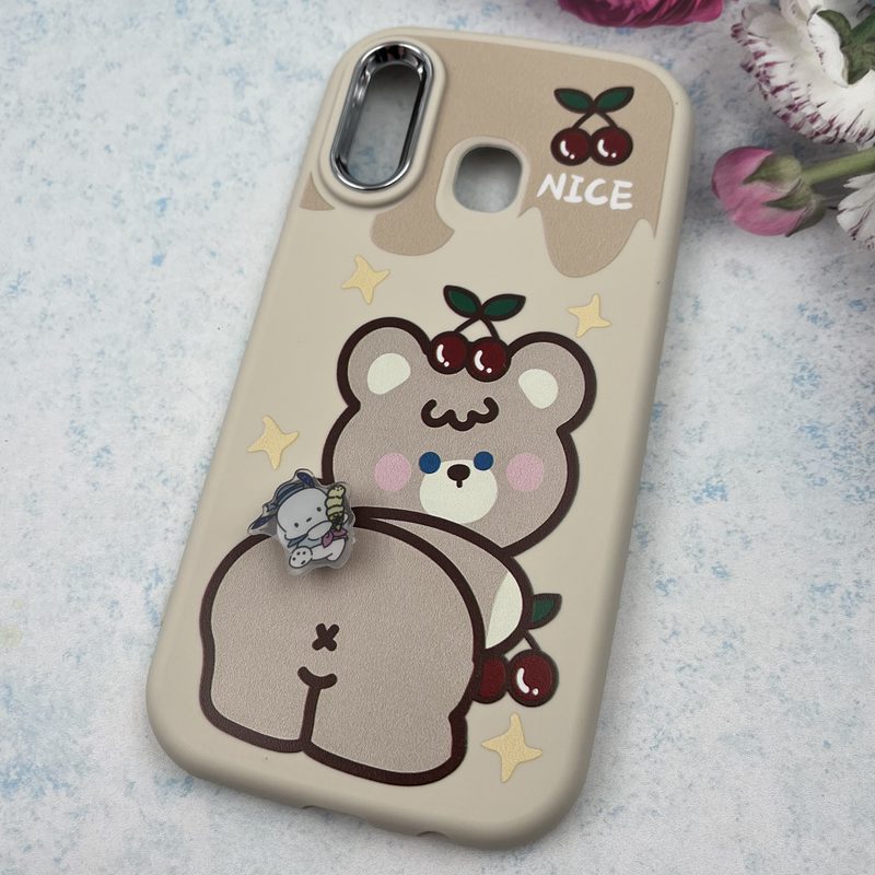 قاب گوشی Galaxy A20 / A30 سامسونگ سیلیکونی اسپینر دار طرح عروسکی تدی لنز متال کد 65569 - Image 2
