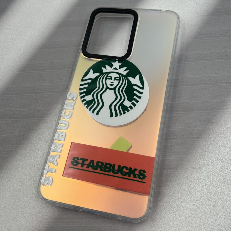 قاب گوشی Redmi Note 12 4G شیائومی هولوگرامی Coffe Case طرح استارباکس لنز برجسته کد 67308 - Image 2