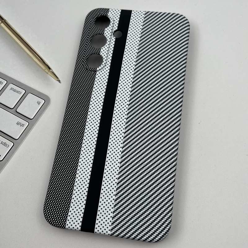 قاب گوشی Galaxy A55 سامسونگ Unique Case اورجینال طرح کربن سیلیکونی محافظ لنز دار کد 67384 - Image 2