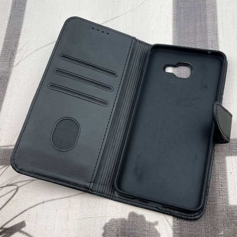 کیف گوشی Galaxy A7 2016 (A710) سامسونگ چرم مگنتی جاکارتی مشکی کد 67598 - Image 2