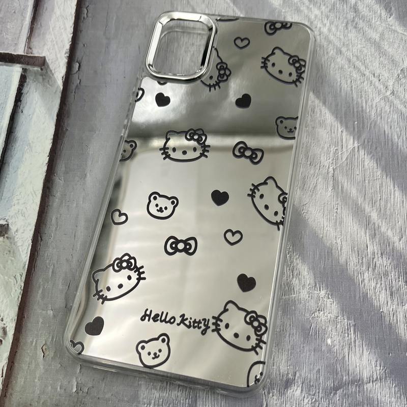 قاب گوشی Galaxy A05 سامسونگ آینه ای Mirror Case لنز Silver طرح فانتزی کیتی کد 69154 - Image 2