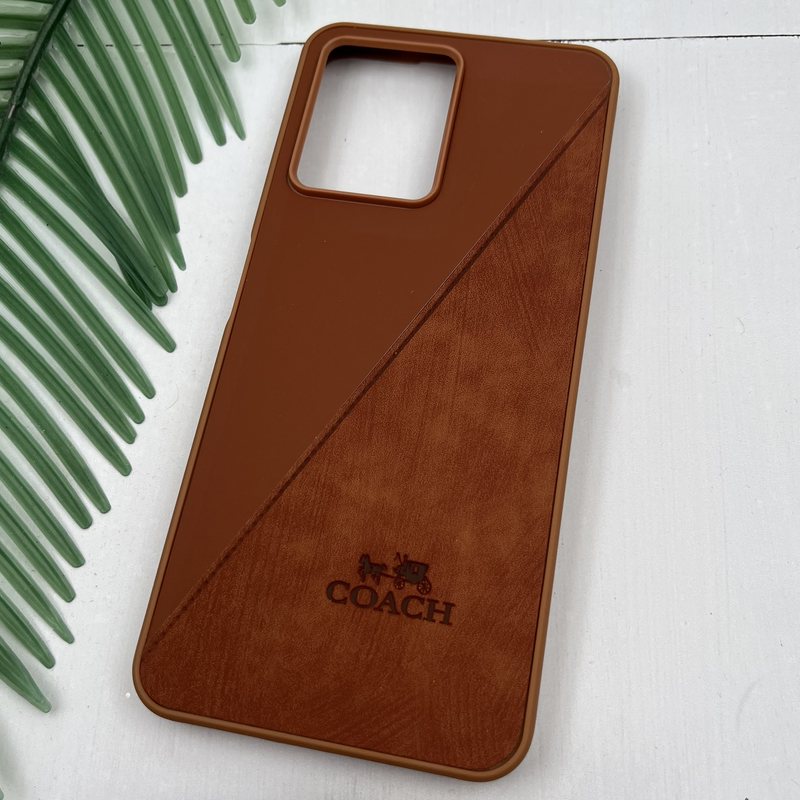 قاب گوشی Redmi Note 12 4G شیائومی چرم Coach کلاسیک طرح دوخت عسلی کد 71499 - Image 2