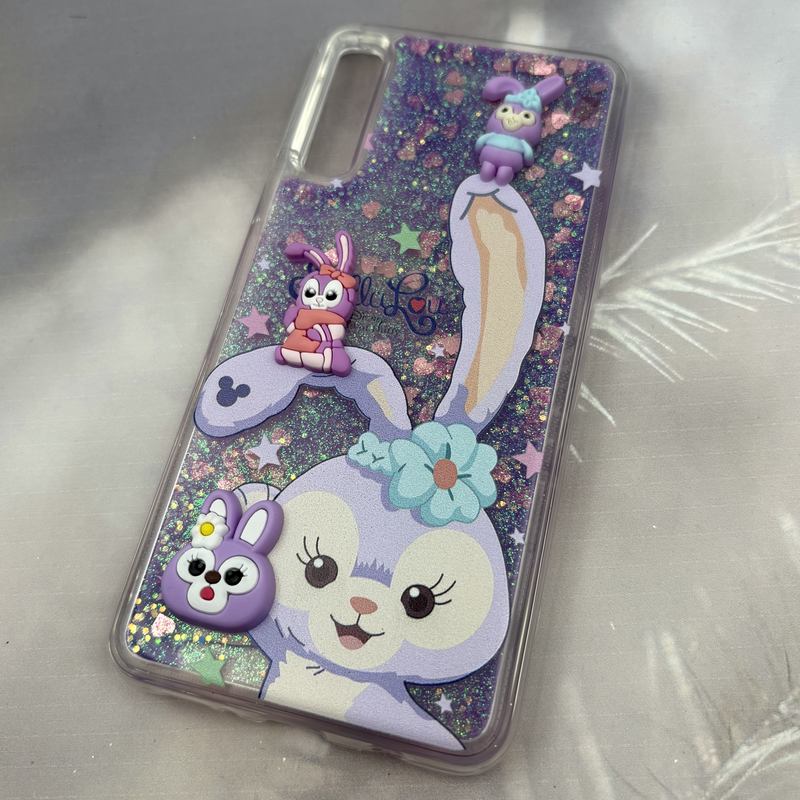 قاب گوشی (Galaxy A7 2018 (A750 سامسونگ Aquarium Case شفاف اکلیلی عروسکی برجسته طرح خرگوش کد 72685 - Image 2