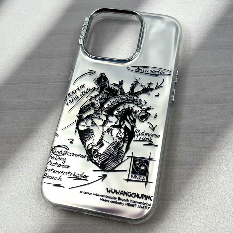 قاب گوشی iPhone 16 Pro آیفون Versailles اورجینال طرح سه بعدی قلبی لنز Silver کد 73275 - Image 2