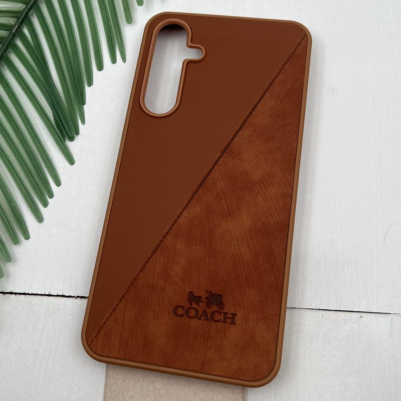 قاب گوشی Galaxy A35 سامسونگ چرم Coach کلاسیک طرح دوخت عسلی کد 74960 - Image 2
