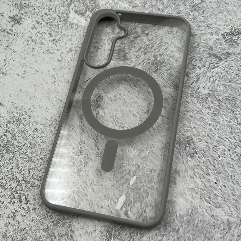 قاب گوشی Galaxy S23 FE سامسونگ Magsafe مگ سیف دار اورجینال Clear Case شفاف لاکچری تیتانیوم کد 75410 - Image 2