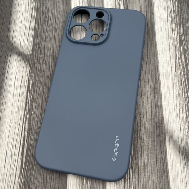 قاب گوشی iPhone 16 Pro Max آیفون سیلیکونی Spigen اورجینال داخل پارچه ای محافظ لنز دار فیلی کد 75604 - Image 2