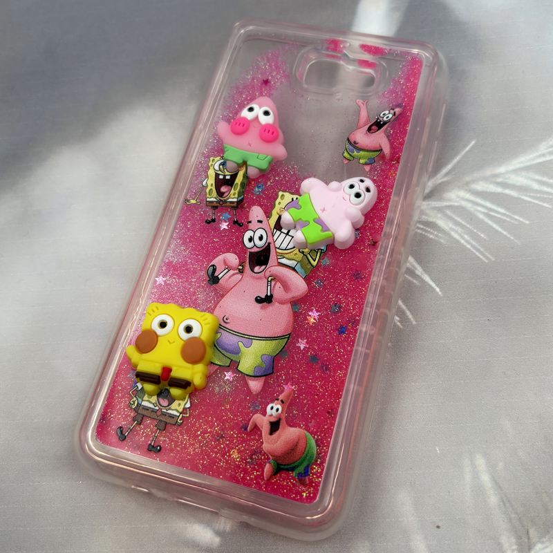 قاب گوشی Galaxy J5 Prime سامسونگ Aquarium Case شفاف اکلیلی عروسکی برجسته طرح پاتریک و باب اسفنجی کد 76399 - Image 2