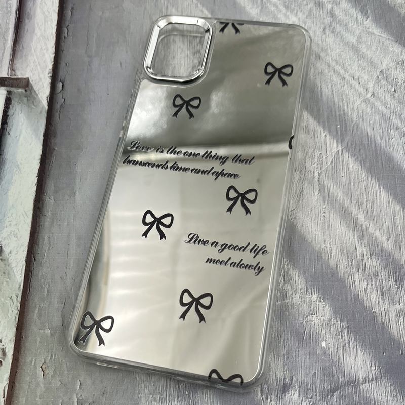 قاب گوشی Galaxy A05 سامسونگ آینه ای Mirror Case لنز Silver طرح فانتزی پاپیونی کد 78821 - Image 2