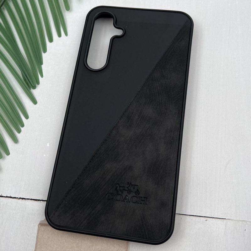 قاب گوشی Galaxy S23 FE سامسونگ چرم Coach کلاسیک طرح دوخت مشکی کد 78904 - Image 2