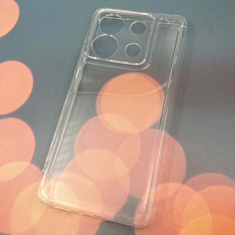 قاب گوشی Redmi Note 13 Pro 5G / Poco X6 شیائومی شفاف ژله ای Space اورجینال ایربگ دار طرح ساده محافظ لنز دار کد 81502 - Image 2
