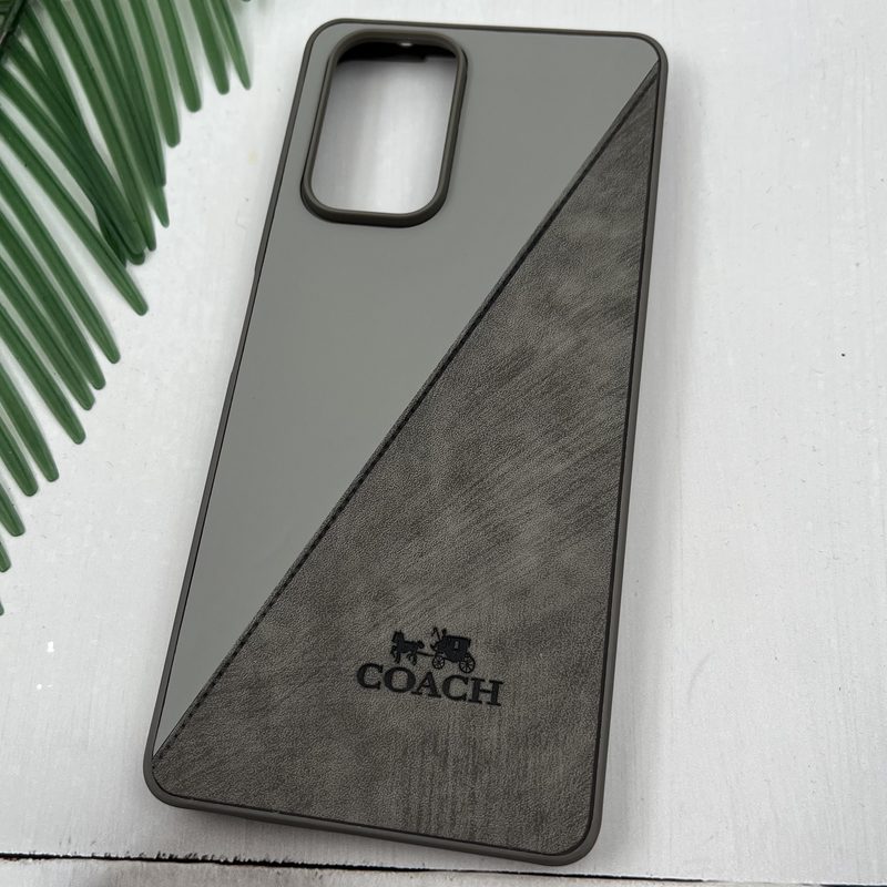 قاب گوشی Redmi Note 10 Pro 4G / Redmi Note 10 Pro Max شیائومی چرم Coach کلاسیک طرح دوخت خاکستری کد 82239 - Image 2