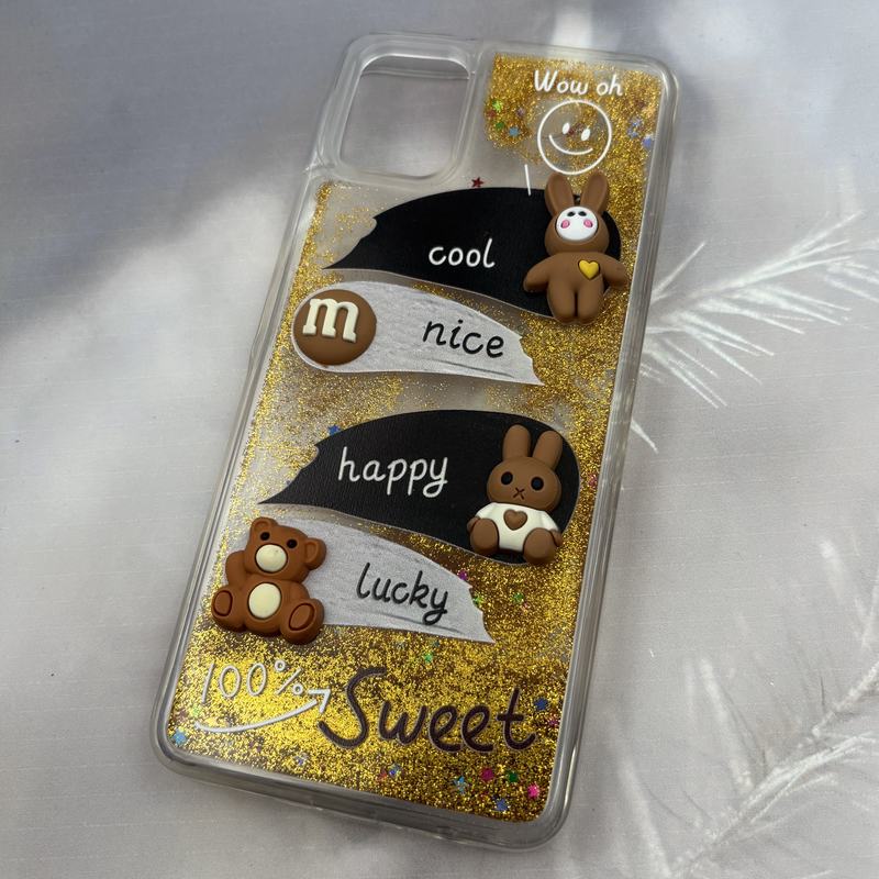قاب گوشی Galaxy A06 سامسونگ Aquarium Case شفاف اکلیلی عروسکی برجسته طرح تدی کد 83098 - Image 2