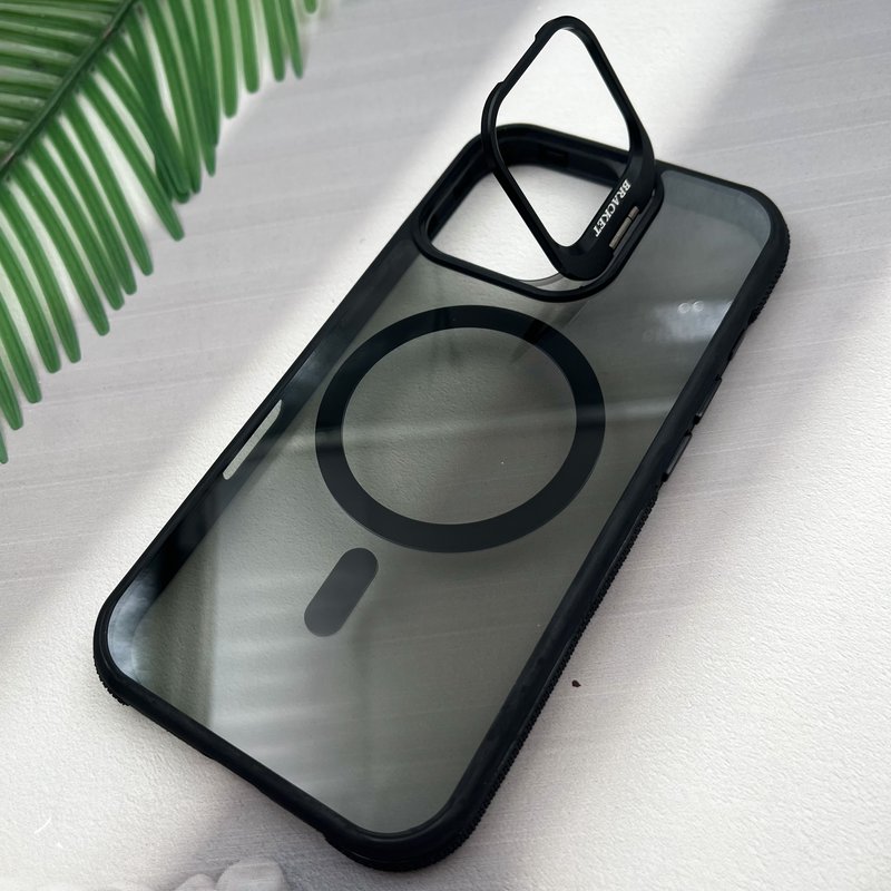 قاب گوشی iPhone 16 آیفون Stand Case اورجینال مگ سیف Magsafe ضد ضربه لنز استندشو فلزی مشکی کد 88242 - Image 2