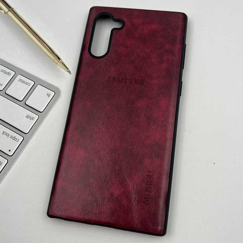 قاب گوشی Galaxy Note 10 سامسونگ چرم Nobel Plus ایربگ دار زرشکی کد 89768 - Image 2