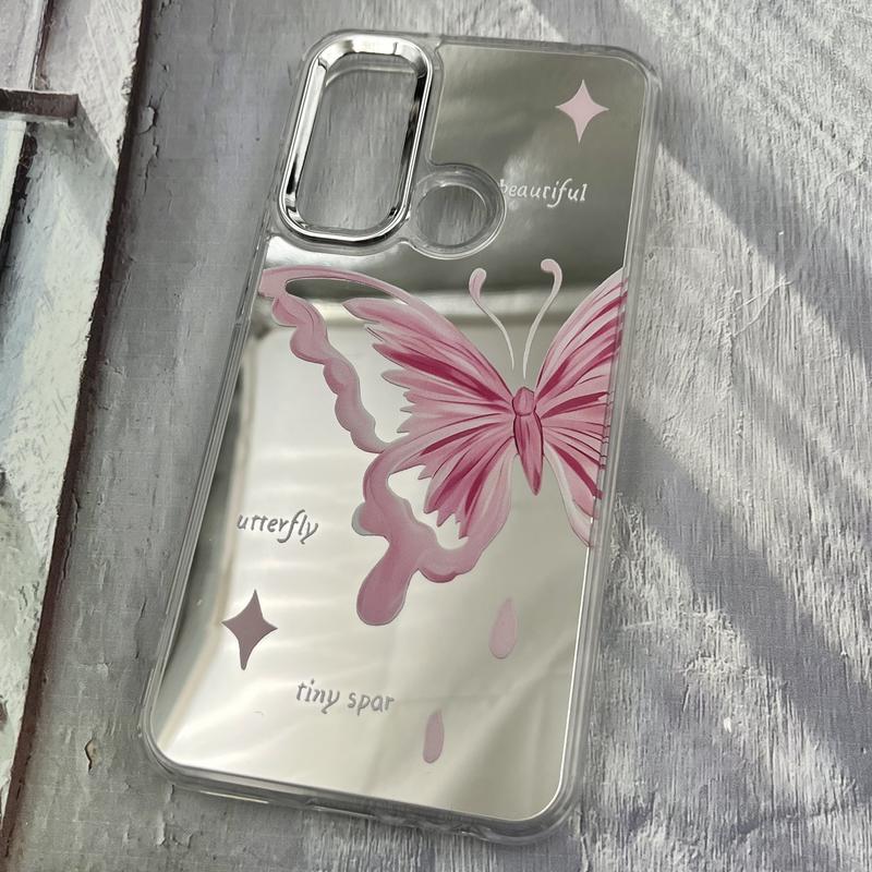 قاب گوشی Redmi Note 8 / Redmi Note 8 2021 شیائومی آینه ای Mirror Case لنز Silver طرح فانتزی پروانه کد 91857 - Image 2