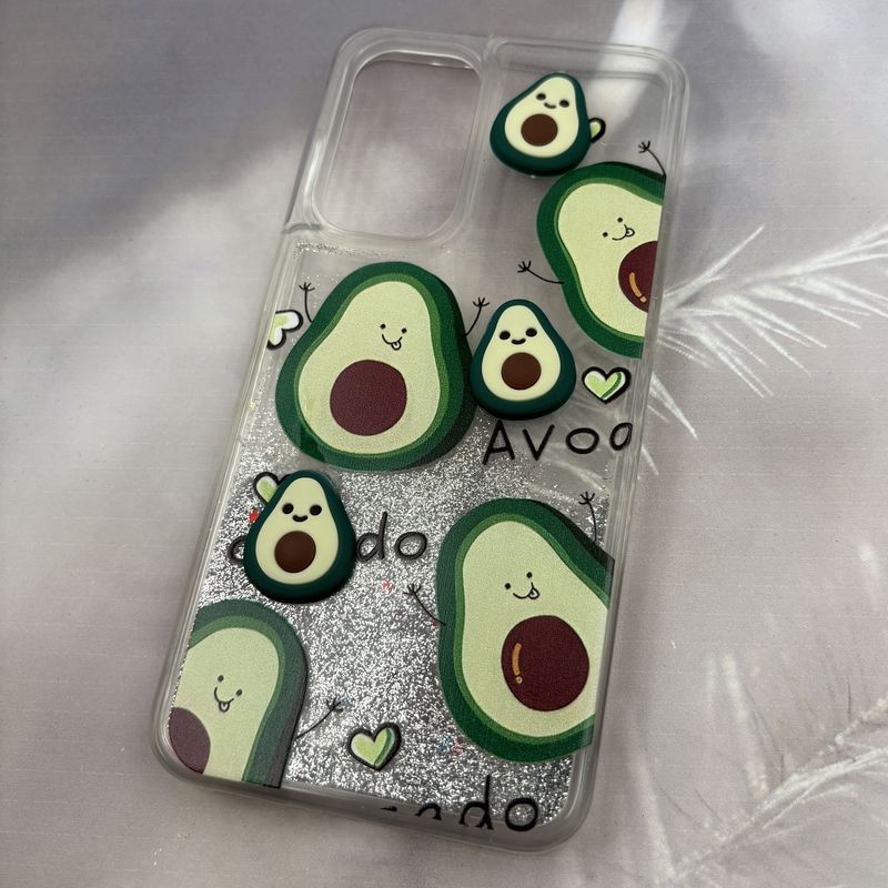قاب گوشی Galaxy A36 / A56 سامسونگ Aquarium Case شفاف اکلیلی عروسکی برجسته طرح آووکادو کد 95175 - Image 2