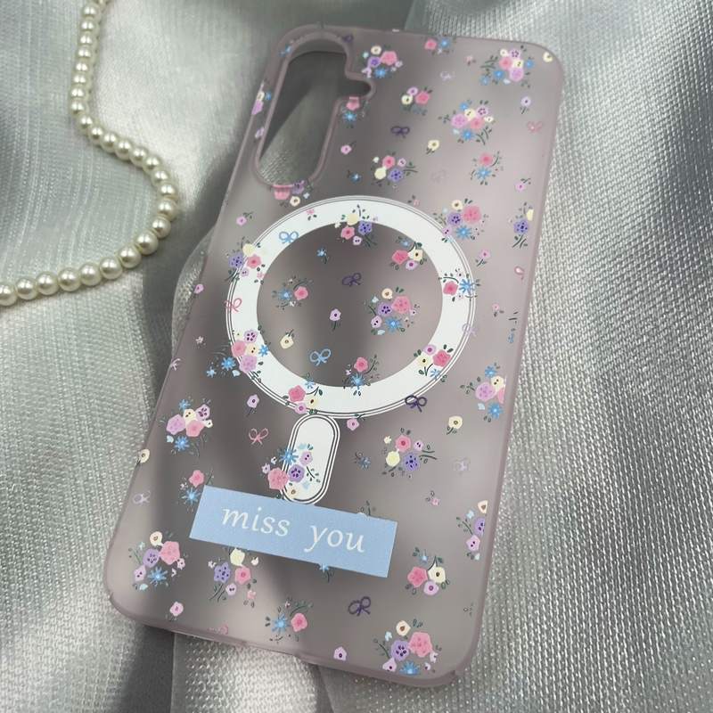 قاب گوشی Galaxy A55 سامسونگ PC Case مگ سیف Magsafe اورجینال مات طرح گل رز کد 95497 - Image 2