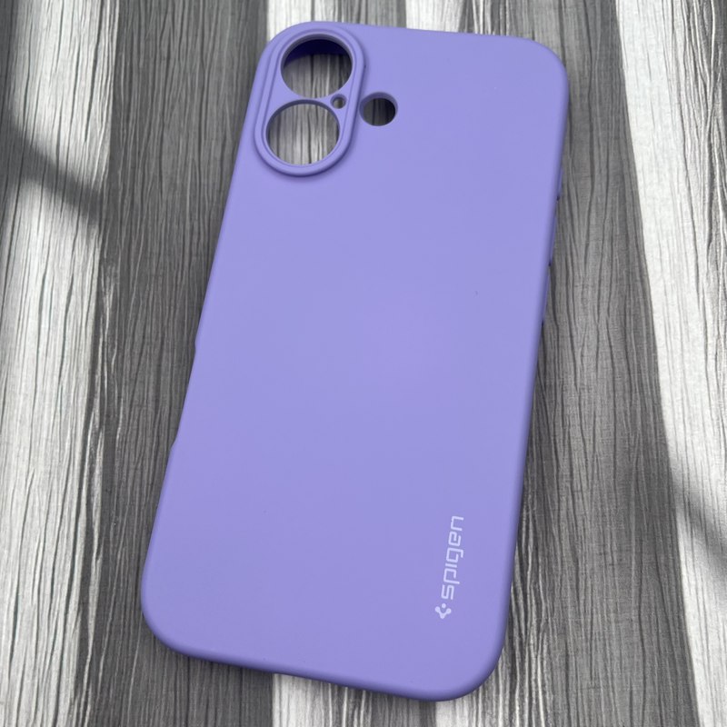 قاب گوشی iPhone 16 آیفون سیلیکونی Spigen اورجینال داخل پارچه ای محافظ لنز دار یاسی کد 96685 - Image 2
