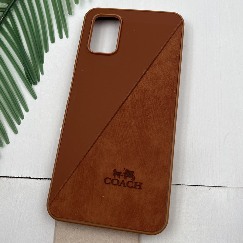 قاب گوشی Poco M3 شیائومی چرم Coach کلاسیک طرح دوخت عسلی کد 97458 - Image 2