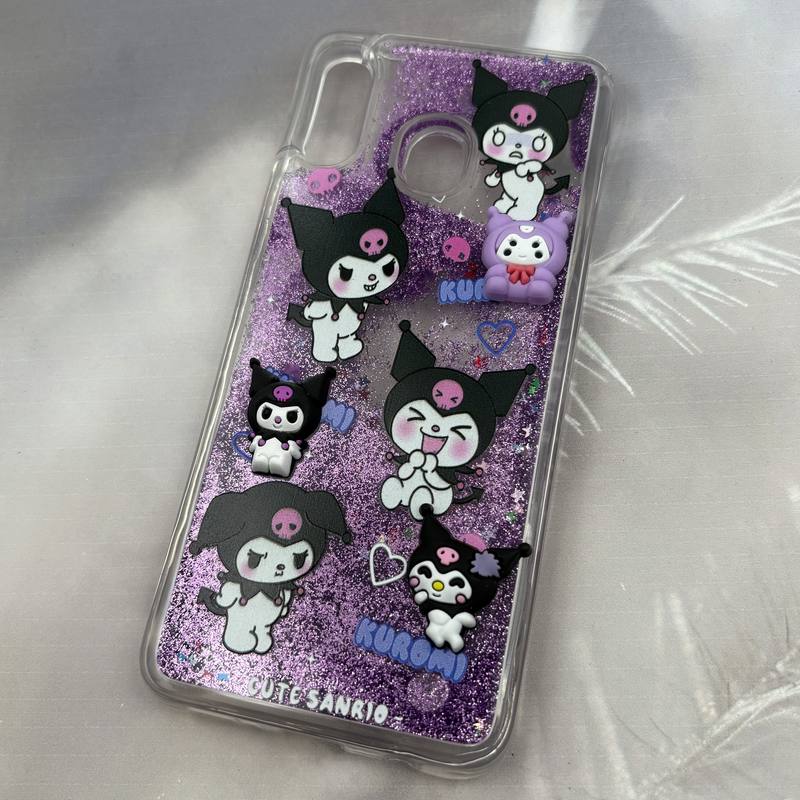 قاب گوشی Galaxy A20 / A30 سامسونگ Aquarium Case شفاف اکلیلی عروسکی برجسته طرح گربه کرومی کد 11109 - Image 2
