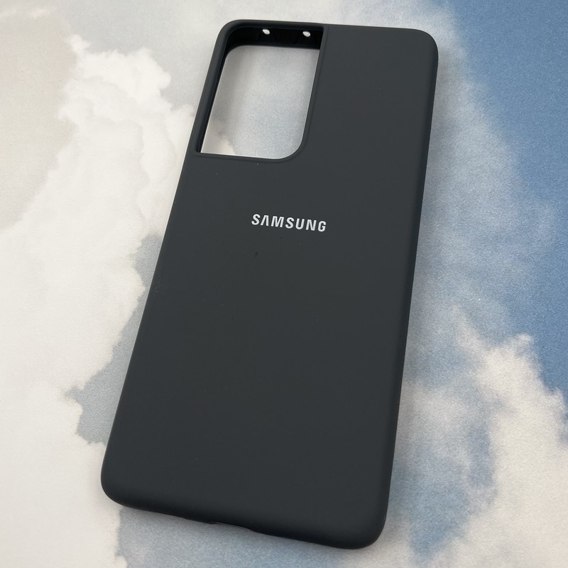 قاب گوشی Galaxy S21 Ultra سامسونگ سیلیکونی پاک کنی اورجینال داخل پارچه ای رنگ خاکستری کد 10271 - Image 2
