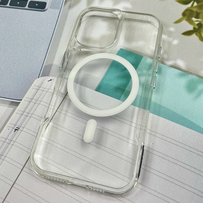 قاب گوشی iPhone 16 آیفون Premium Protection مگ سیف Magsafe اورجینال Newzone ضد ضربه سفید کد 11168 - Image 2