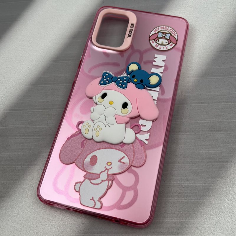 قاب گوشی Galaxy A51 سامسونگ Cute Case عروسکی برجسته So Cool لنز برجسته طرح خرگوش صورتی کد 16698 - Image 2