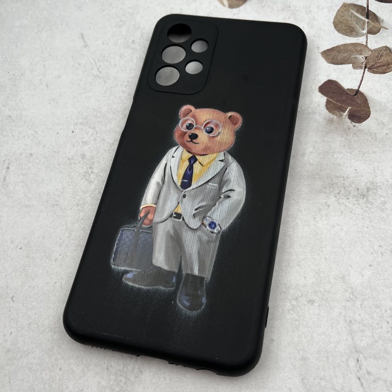 قاب گوشی Galaxy A23 سامسونگ سیلیکونی طرح فانتزی خرس تدی محافظ لنز دار مشکی کد 18432 - Image 2