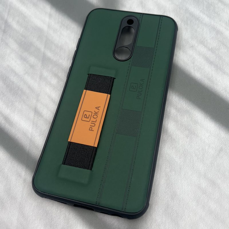 قاب گوشی Redmi 8 شیائومی فینگر بند ایربگ دار چرم Puloka چرم سبز محافظ لنز دار کد 19811 - Image 2