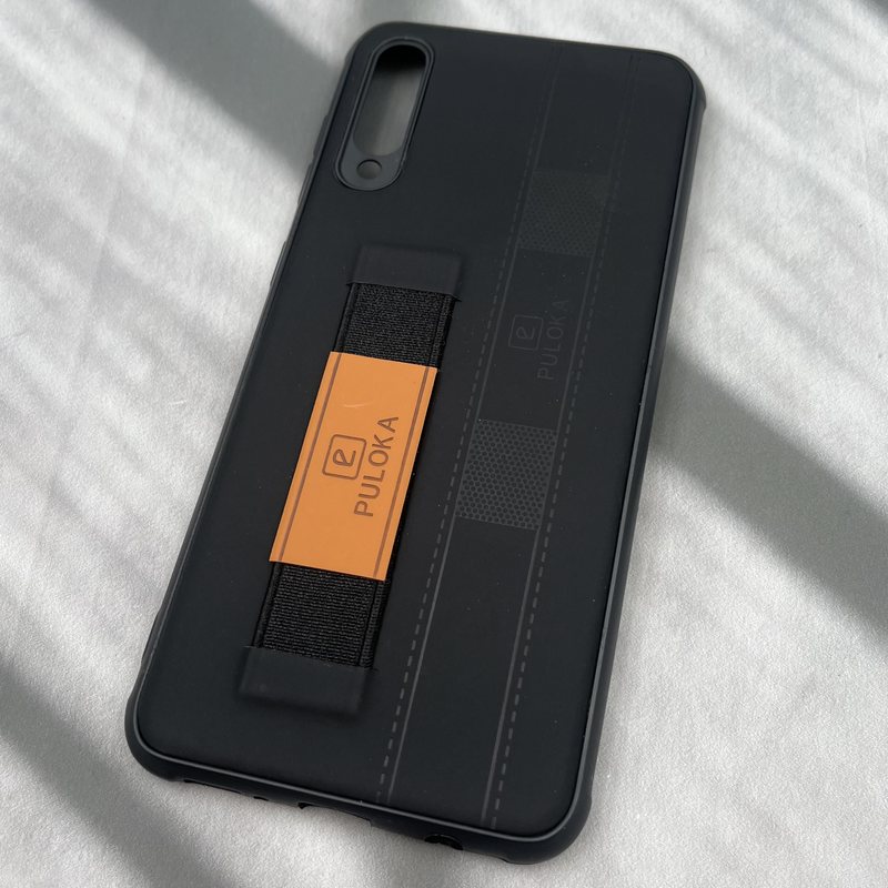 قاب گوشی Galaxy A30S / Galaxy A50S / Galaxy A50 سامسونگ فینگر بند ایربگ دار چرم Puloka چرم مشکی کد 21376 - Image 2