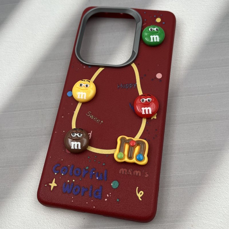 قاب گوشی Redmi Note 14S / Redmi Note 13 Pro 4G / Poco M6 Pro 4G شیائومی سیلیکونی Leather Case طرح عروسکی برجسته سه بعدی فانتزی لنز کرومی قرمز کد 22055 - Image 2