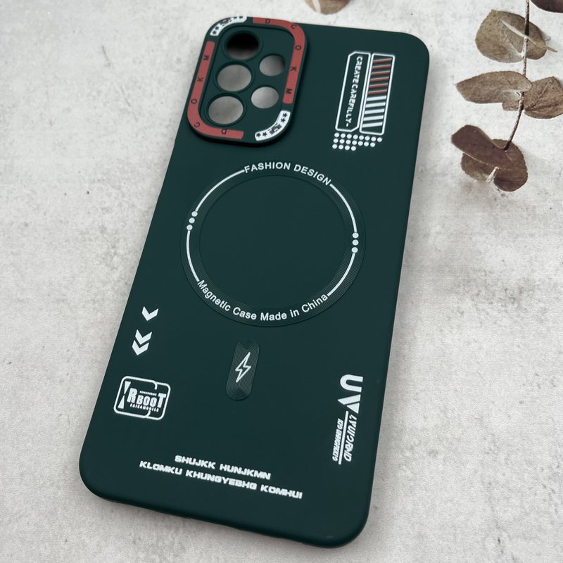 قاب گوشی Galaxy A23 سامسونگ سیلیکونی Fashion Design طرح Magsafe مگ سیف Sport سبز کد 23517 - Image 2