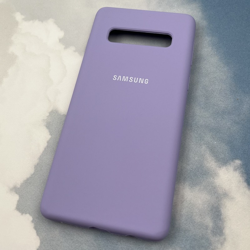 قاب گوشی Galaxy S10 سامسونگ سیلیکونی پاک کنی اورجینال داخل پارچه ای رنگ یاسی کد 23623 - Image 2