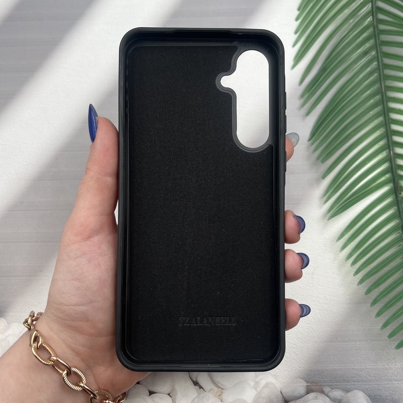 قاب گوشی Galaxy A55 سامسونگ چرم اورجینال FZALANBELL جاکارتی پشت باز شو مگنتی داخل پارچه ای مشکی کد 26406 - Image 3