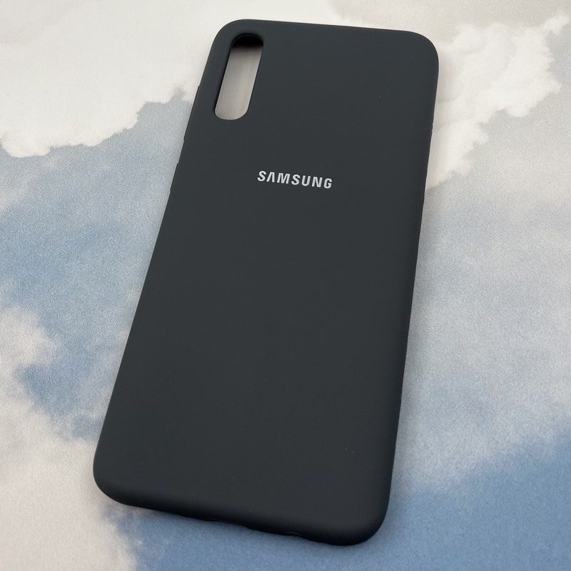 قاب گوشی Galaxy A70 / Galaxy A70S سامسونگ سیلیکونی پاک کنی اورجینال داخل پارچه ای رنگ خاکستری کد 30664 - Image 2