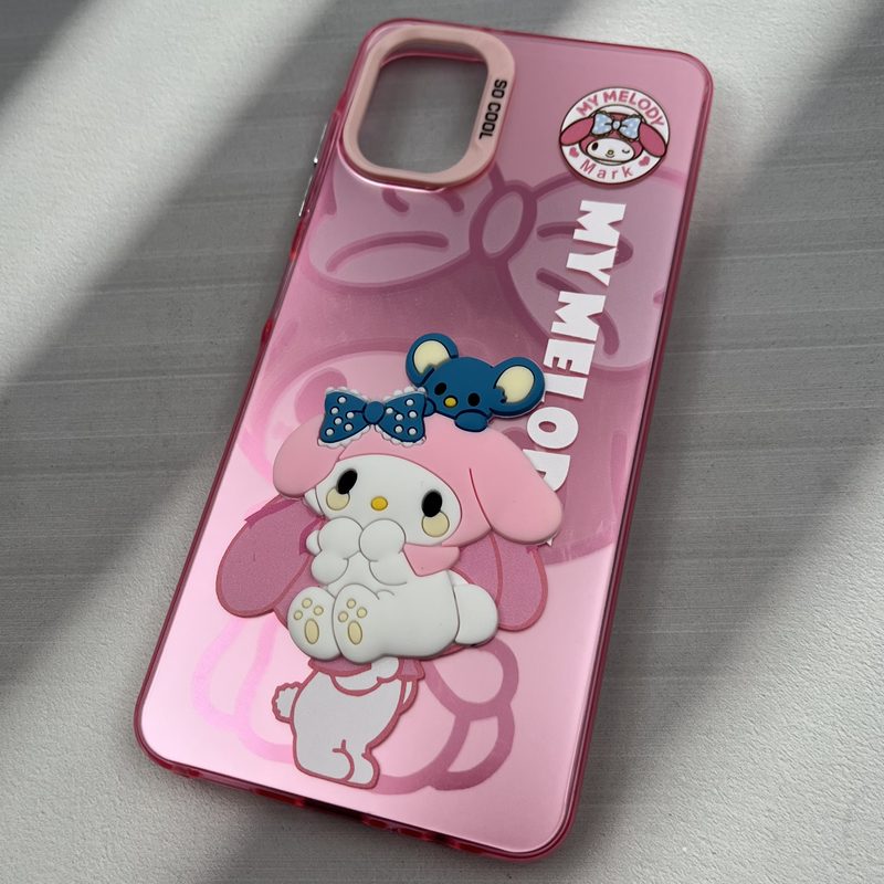 قاب گوشی Galaxy A06 سامسونگ Cute Case عروسکی برجسته So Cool لنز برجسته طرح خرگوش صورتی کد 31753 - Image 2