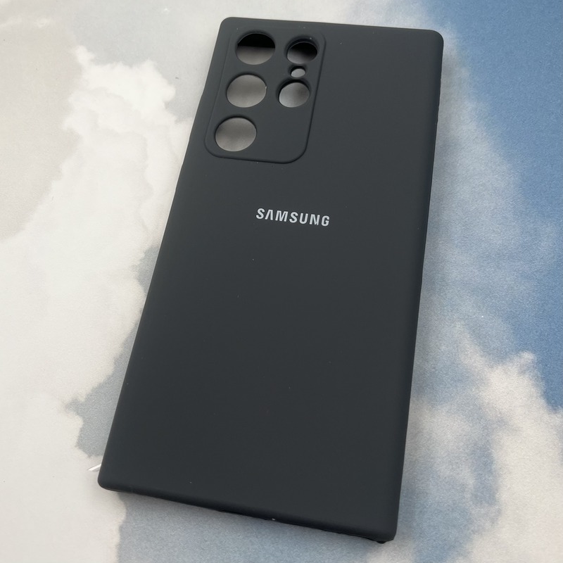 قاب گوشی Galaxy S23 Ultra سامسونگ سیلیکونی پاک کنی اورجینال داخل پارچه ای رنگ خاکستری محافظ لنز دار کد 32465 - Image 2