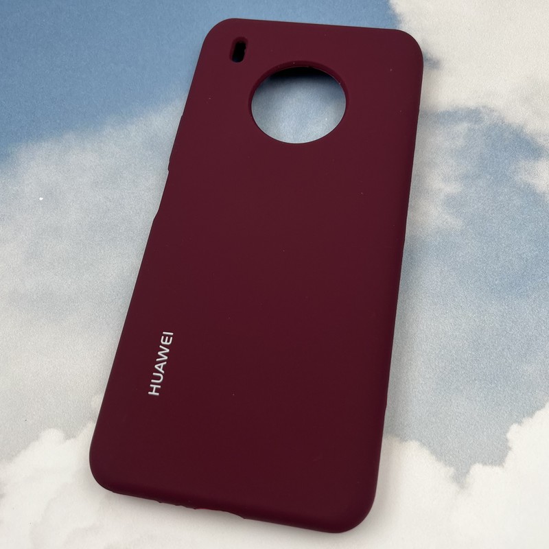 قاب گوشی Huawei Y9A هوآوی سیلیکونی پاک کنی اورجینال داخل پارچه ای رنگ زرشکی کد 32490 - Image 2