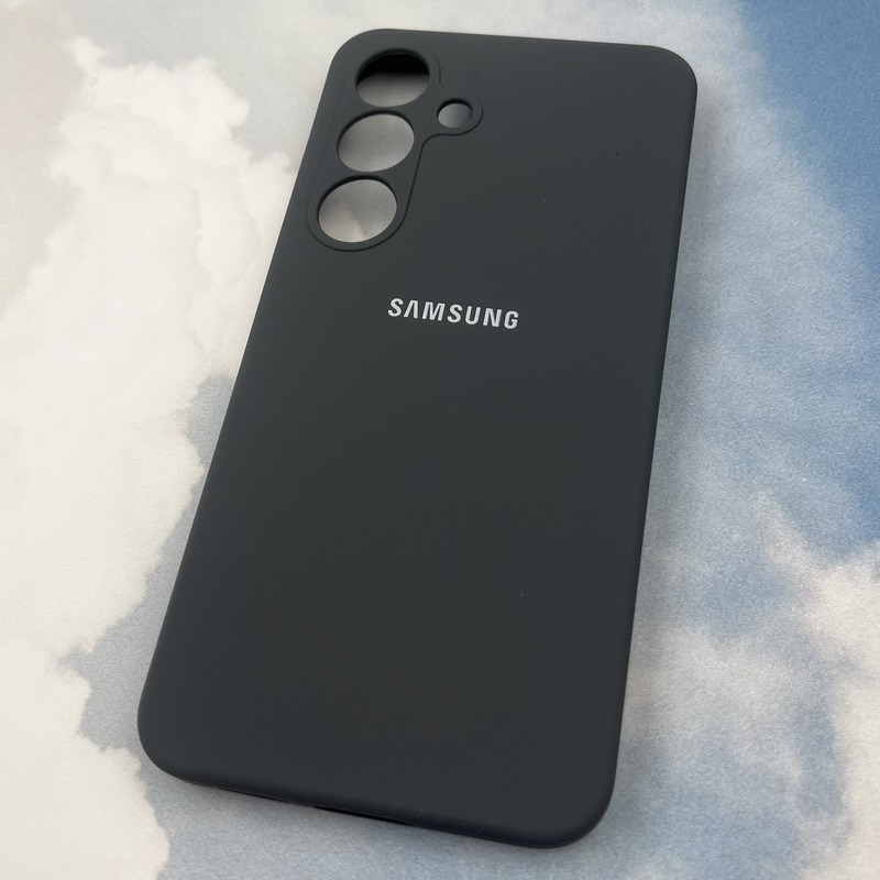 قاب گوشی Galaxy S25 سامسونگ سیلیکونی پاک کنی اورجینال داخل پارچه ای رنگ خاکستری محافظ لنز دار کد 32691 - Image 2