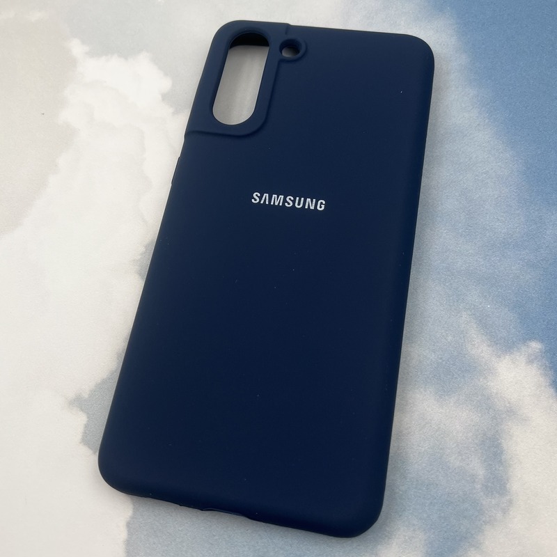 قاب گوشی Galaxy S21 Plus سامسونگ سیلیکونی پاک کنی اورجینال داخل پارچه ای رنگ سرمه ای کد 36805 - Image 2