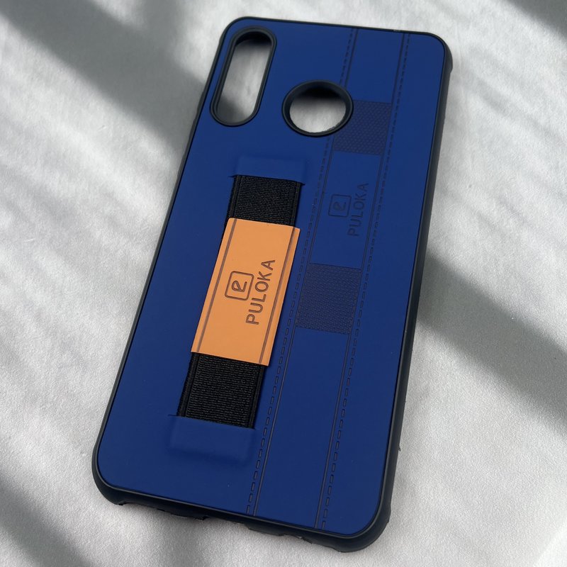 قاب گوشی Huawei P30 Lite هوآوی فینگر بند ایربگ دار چرم Puloka چرم آبی کاربنی کد 39478 - Image 2