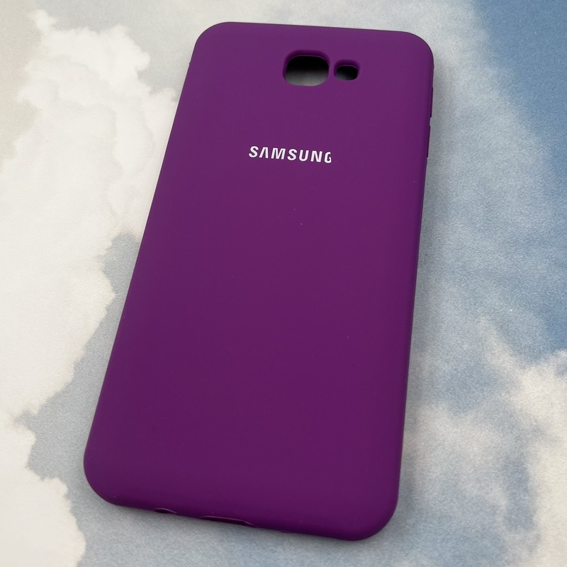 قاب گوشی Galaxy J5 Prime سامسونگ سیلیکونی پاک کنی اورجینال داخل پارچه ای رنگ بنفش محافظ لنز دار کد 39918 - Image 2
