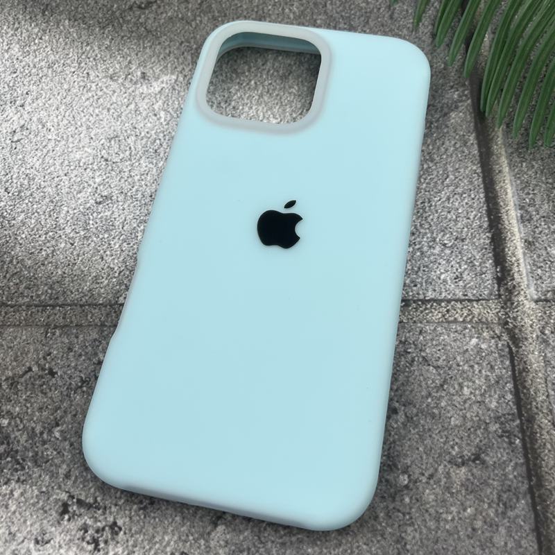 قاب گوشی iPhone 16 Pro Max آیفون سیلیکونی پاک کنی GP Case اورجینال رنگ پاستلی داخل پارچه ای آبی روشن کد 40024 - Image 2