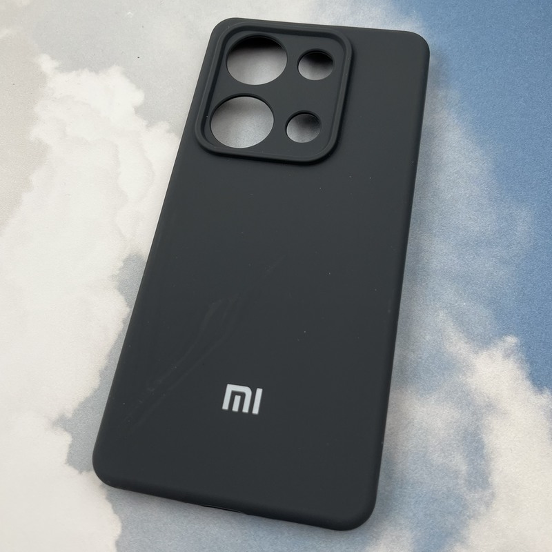 قاب گوشی Redmi Note 14S / Redmi Note 13 Pro 4G / Poco M6 Pro 4G شیائومی سیلیکونی پاک کنی اورجینال داخل پارچه ای رنگ خاکستری محافظ لنز دار کد 40562 - Image 2