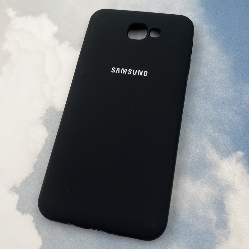 قاب گوشی Galaxy J5 Prime سامسونگ سیلیکونی پاک کنی اورجینال داخل پارچه ای رنگ مشکی محافظ لنز دار کد 42546 - Image 2