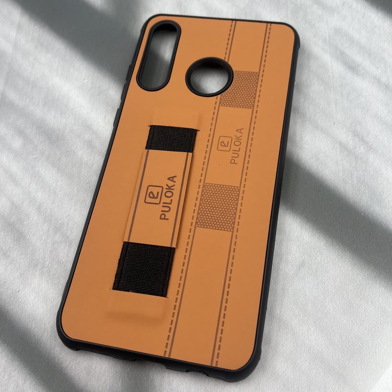 قاب گوشی Huawei P30 Lite هوآوی فینگر بند ایربگ دار چرم Puloka چرم عسلی کد 43217 - Image 2