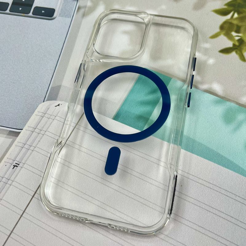 قاب گوشی iPhone 16 آیفون Premium Protection مگ سیف Magsafe اورجینال Newzone ضد ضربه آبی تیره کد 45166 - Image 2